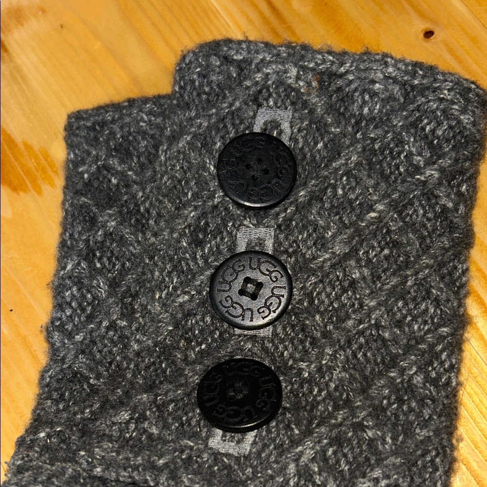 Uggs Cozy Gray Knit Button Boots - Picture 7 of 13